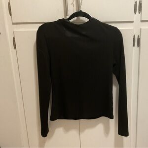 Black long sleeve jersey top